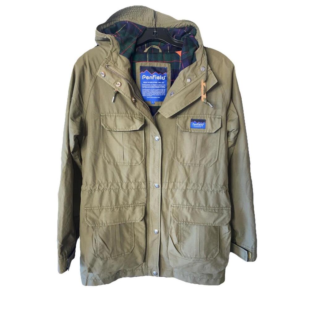 Penfield Kasson Parka classic Olive Green hooded Utility Jacket Multi Pockets